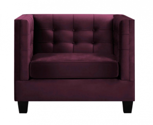 Chesterfield Armchair Textile Fabric Violet Creative Furniture New Living Room Modern