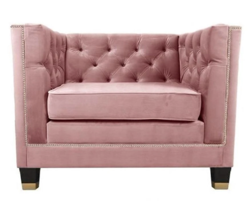 Chesterfield armchair textile fabric purple creative furniture new living room modern pink