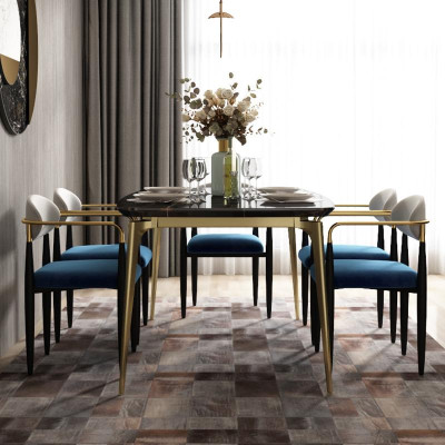 Dining Room Complete Set 7-Piece Suite Table Luxury Wood Furniture New