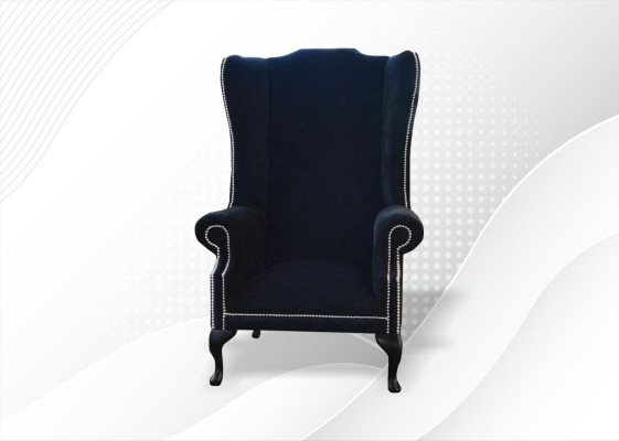 Armchair Design Couch Chesterfield Fabric Lounge Club Upholstered Luxury 1-seater