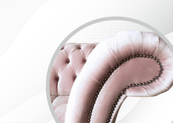 Chesterfield armchair pink textile living room modern design creative furniture new