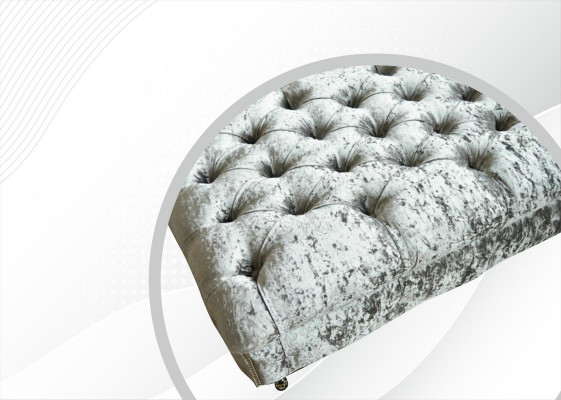 Chesterfield Upholstered Ottoman Grey Fabric Living Room Design Upholstered Sofa New Textile