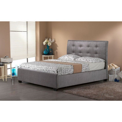 Chesterfield Design Upholstered English Bed Double Bed Grey Bed 160/180x200