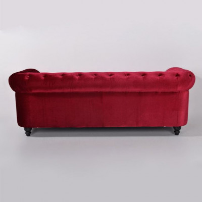 jvmoebel ® - Leather Sofa Couch - Red Upholstery Three-Seater Couch Set 3 Seater New