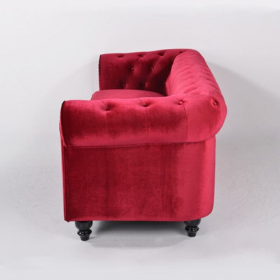 jvmoebel ® - Leather Sofa Couch - Red Upholstery Three-Seater Couch Set 3 Seater New