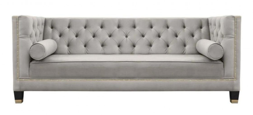 Chesterfield three-seater fabric living room design couches upholstered sofa sofas green