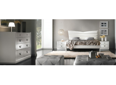 4-piece suite bedroom set bed nightstand dresser group double beds luxury