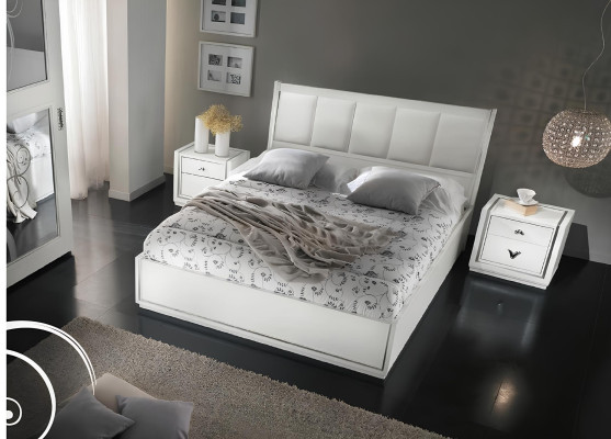 3-piece bedroom set including bed and nightstand group, double luxury beds.