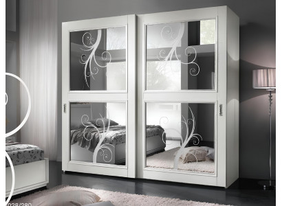 Wardrobe sliding doors wall unit cabinets cupboard wood Italian furniture