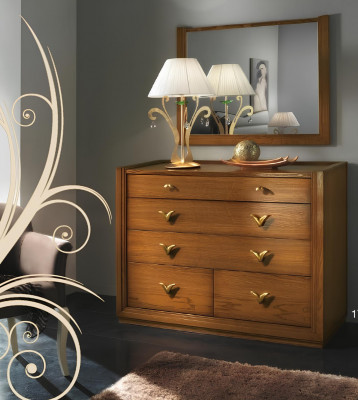 Dresser Mirror Set Group Dressers Console Wood Cabinet Shelf New Set 2-piece