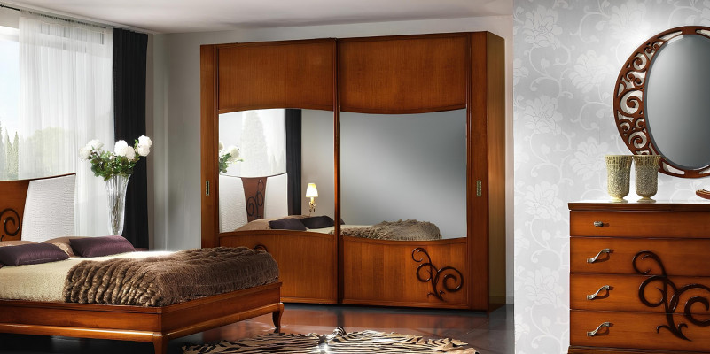 Wardrobe closet with sliding doors closet modern bedroom
