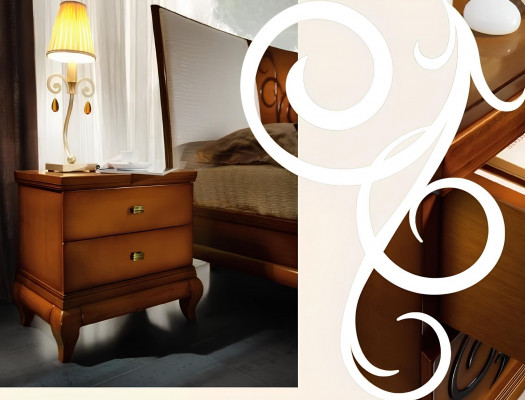Nightstand 2 Drawers Side Table Bedside Cabinet Dresser Console Wood Design