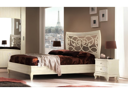 Luxury bed nightstand beds double bed frame set 3-piece bedroom.