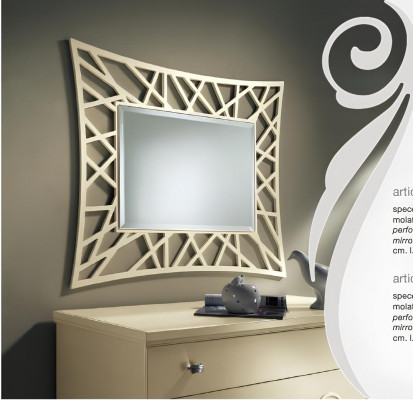 Mirror Hanging Mirror Wood Modern Wall Mirror Furniture Small Mirror Design 90x90 New