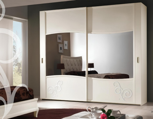 Luxury wardrobe with sliding doors bedroom closet cabinets wood design