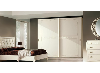 Luxury wardrobe with sliding doors bedroom closet cabinets wood design