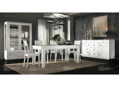 Dining room dining table chair cabinet display cabinet dining group table tables wood set 7-piece.