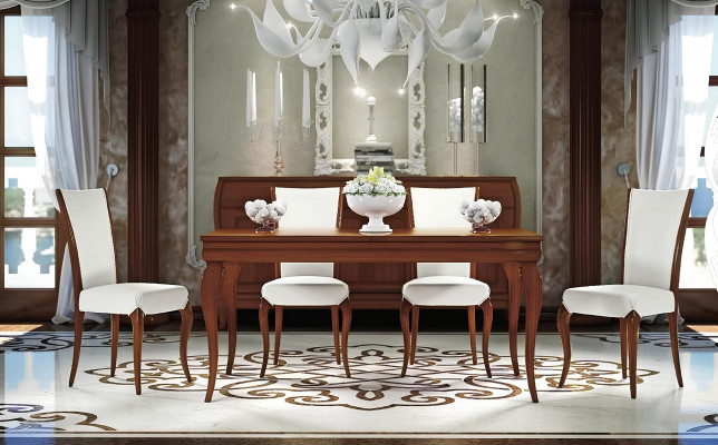 Luxury dining table tables dining wood modern design extendable dining room Italy