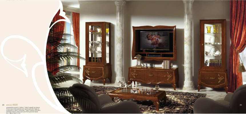 RTV set living room cabinet TV modern wood furniture cupboard style group Italian