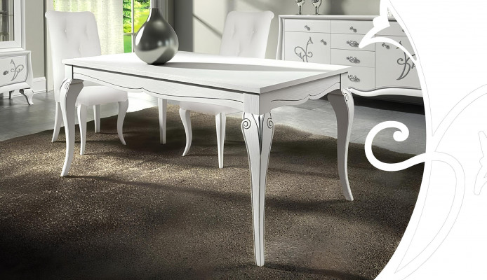 Extendable dining table XXL tables modern wood dining room design white new