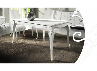 Extendable dining table XXL tables modern wood dining room design white new