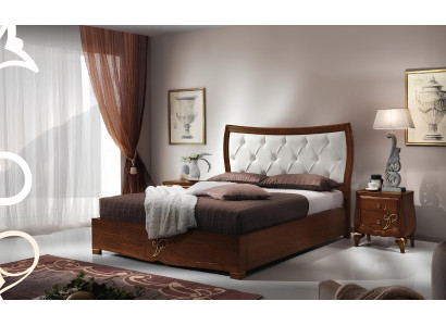 Bed Beds Bed frame Wood Double Bedroom Brown Modern Double bed Furniture