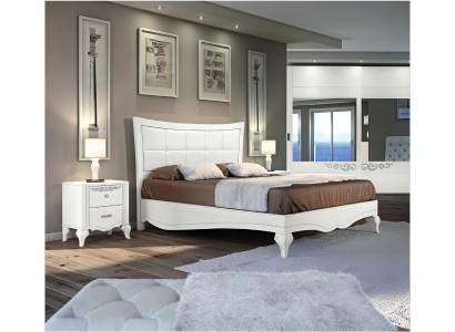 Bed, double bed, beds, upholstery, wood, designer double bed frame, white, bed frames