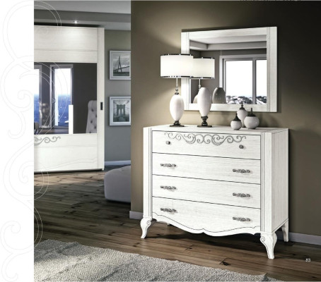 Luxury Set 2-piece Chest of Drawers Mirror Group Wood Console Dressers Cabinet Modern New