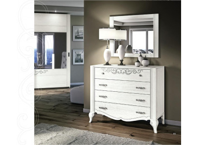 Luxury Set 2-piece. Dresser Mirror Group Wood Console Dressers Cabinet Modern New.
