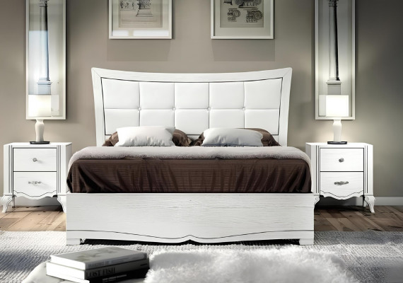Bedroom bed nightstand beds wood set modern nightstands 3-piece set.