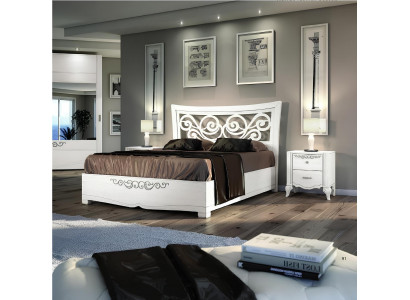 Double bed, bed, luxury beds, wooden bed frames, bed frames, white, design, modern, new.