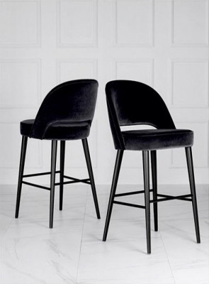 Bar stool stool bar chair chair modern polyester black fabric wood design new