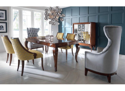 High-gloss Table Dining Room Table Tables Dining Table Brown Luxury Dining Room Wood New