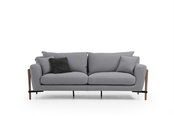 Two-seater sofa 2-seater fabric sofas modern design living room gray