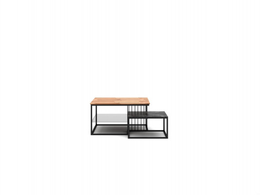 Coffee table coffee table side table wood table 2-piece modern living room