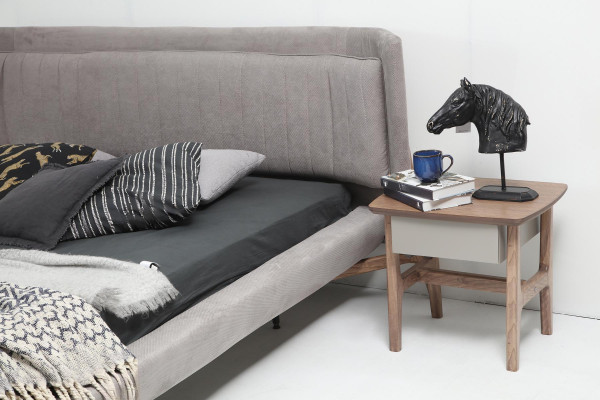 Bedside table, small nightstand, wood, modern, table, brown, bedroom, new