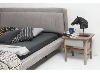 Bedside table, small nightstand, wood, modern, table, brown, bedroom, new