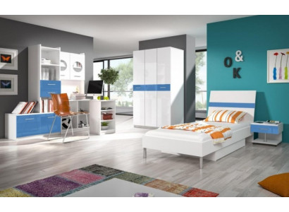 Children's room set table bed wardrobe dresser 5-piece complete youth room