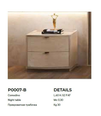 Bedroom Italian style nightstand cabinet bedside tables side table