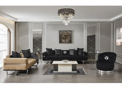 Living room furniture Italian furnishings sofa set fabric sofa couches 4-piece set