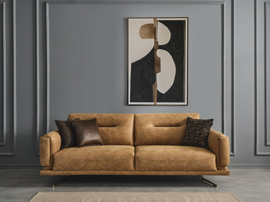 Living room sofa, 3-seater, textile upholstery, three-seater couch, Italian furniture