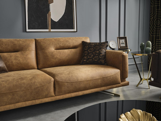 Living room sofa, 3-seater, textile upholstery, three-seater couch, Italian furniture