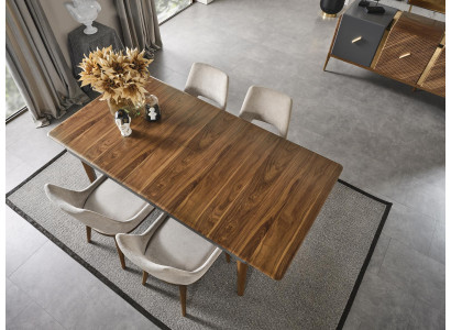 Dining room table wood luxury furniture style modern brown wooden table tables