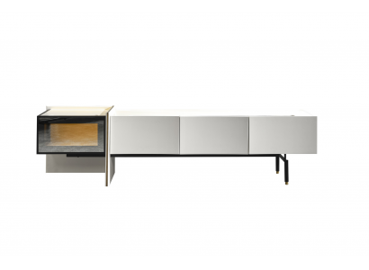 Living room TV stand furniture RTV television sideboard style white luxury wood
