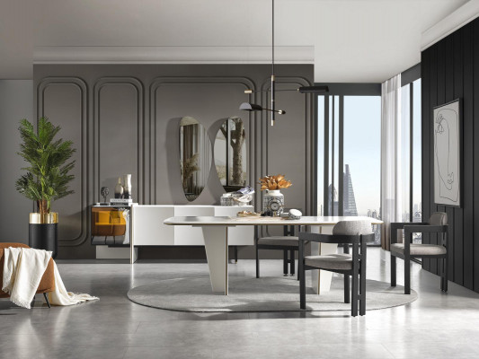 Table dining room luxury furniture wood dining table tables wooden table 220x100cm