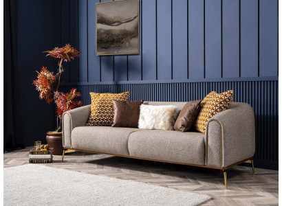 3-seater sofa luxury living room style modern gray metal