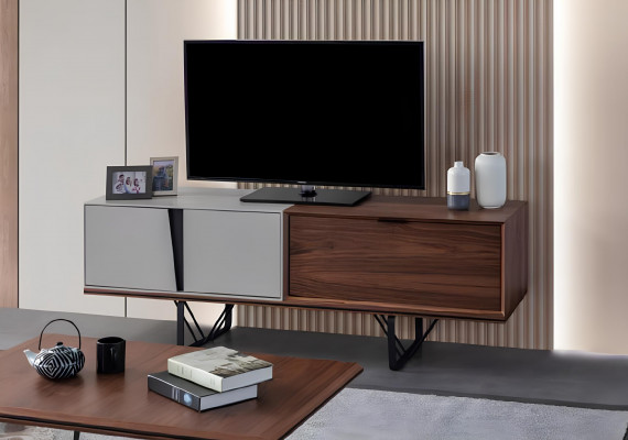 Living room sideboard TV stand RTV lowboard brown wood table furniture