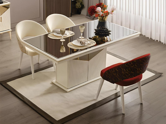 Dining room table dining table table dining room dining nook beige wood gold luxury