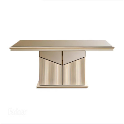 Wall unit TV stand wall panel coffee table RTV lowboard gold 3-piece beige