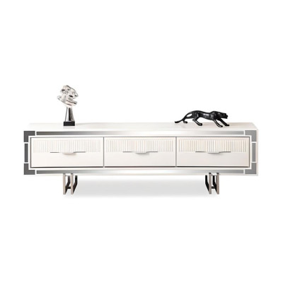 Sideboard TV Stand Wall Panel White RTV Lowboard Modern Living Room Wall Unit